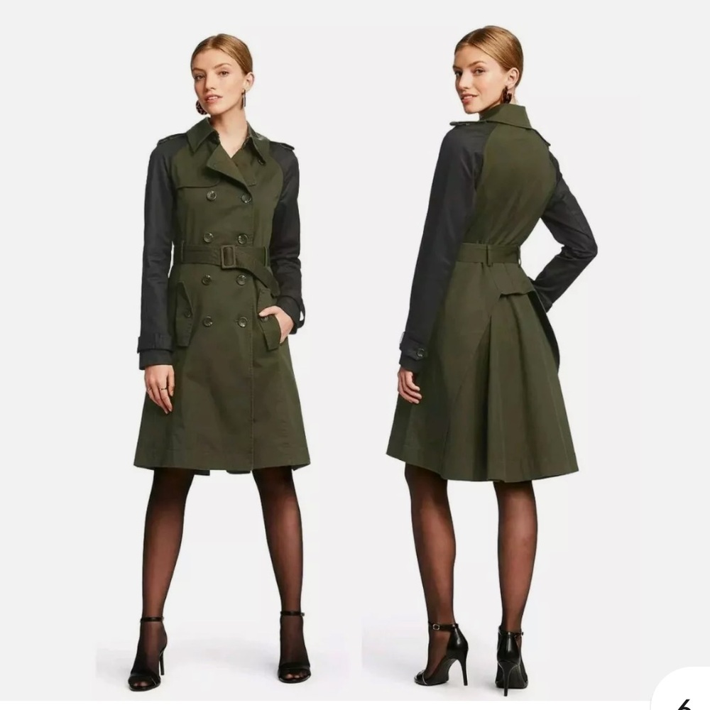 Altuzarra For Target 20 Year Anniversary Jacket Trench Coat Belted Green XS